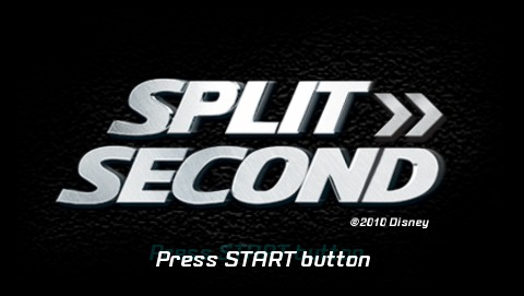 Split/Second title screen for PSP